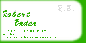 robert badar business card